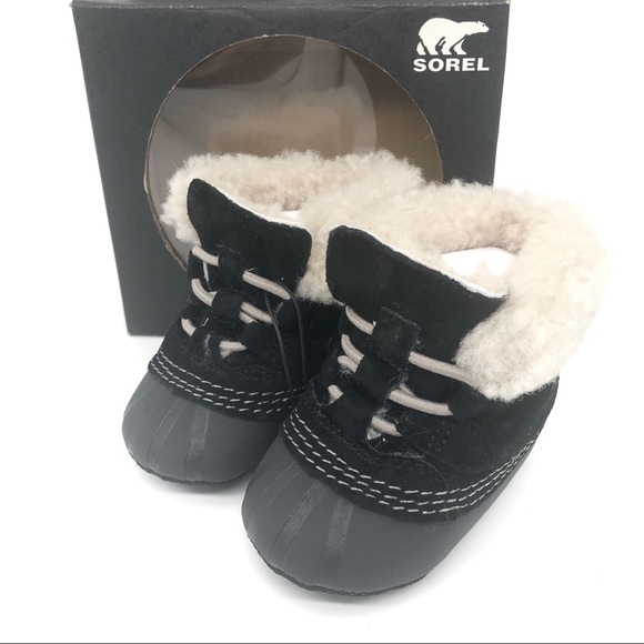 Sorel Other - NWT SOREL Caribootie Baby Snow Boot Black,Kettle
